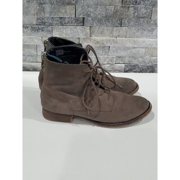 STEVE MADDEN RAWLINGS BOOTS COLOR GRAY LEATHER UPPER SIZE 6M - Picture 5 of 9